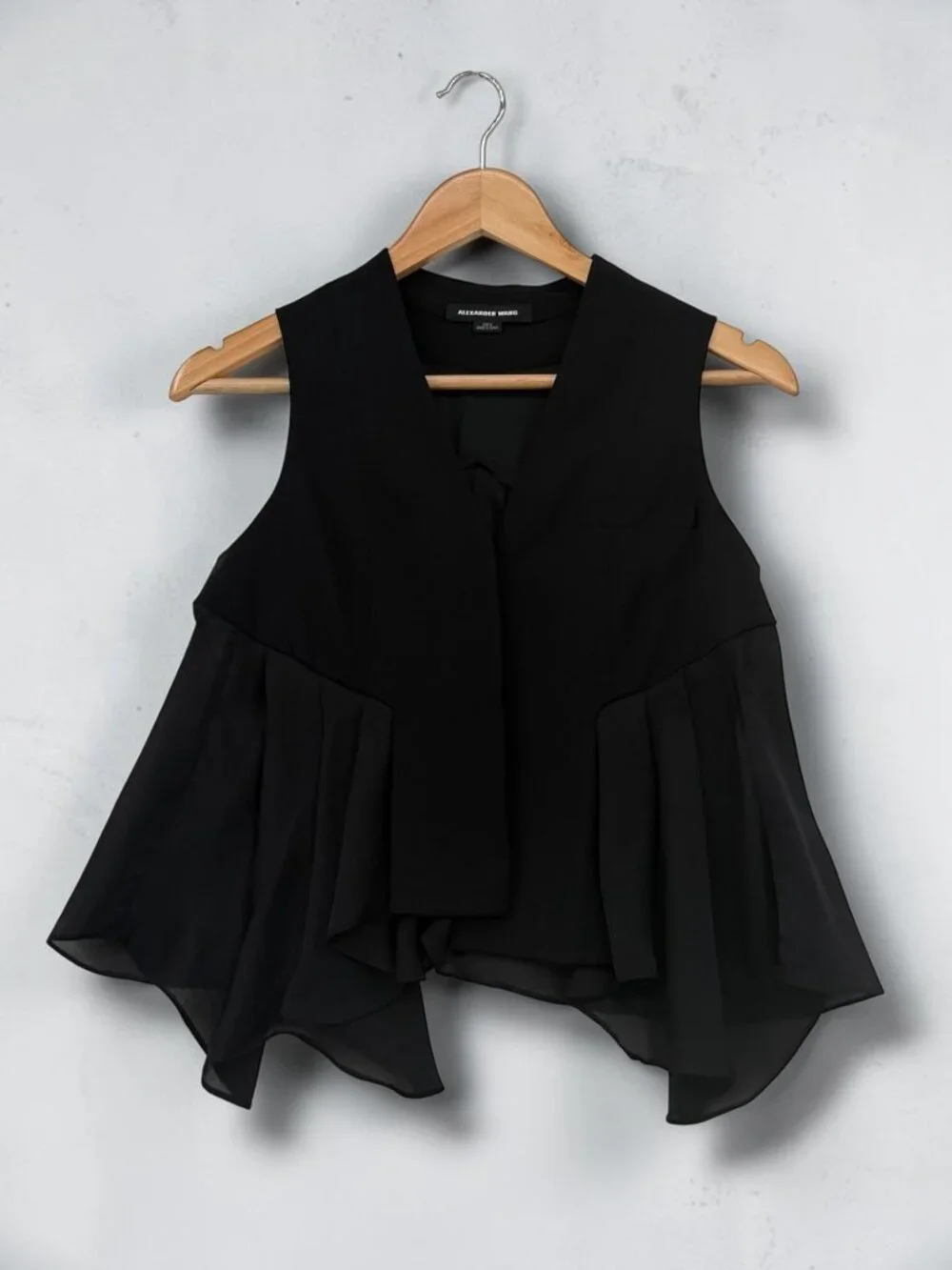 Vintage Alexander Wang Tuxedo Gilet w/ Chiffon Hem‎